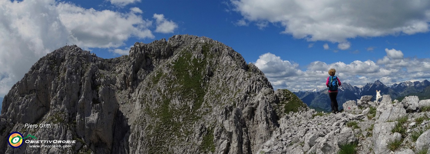 51 Vista in cima e anticima con croce Presolana or..jpg